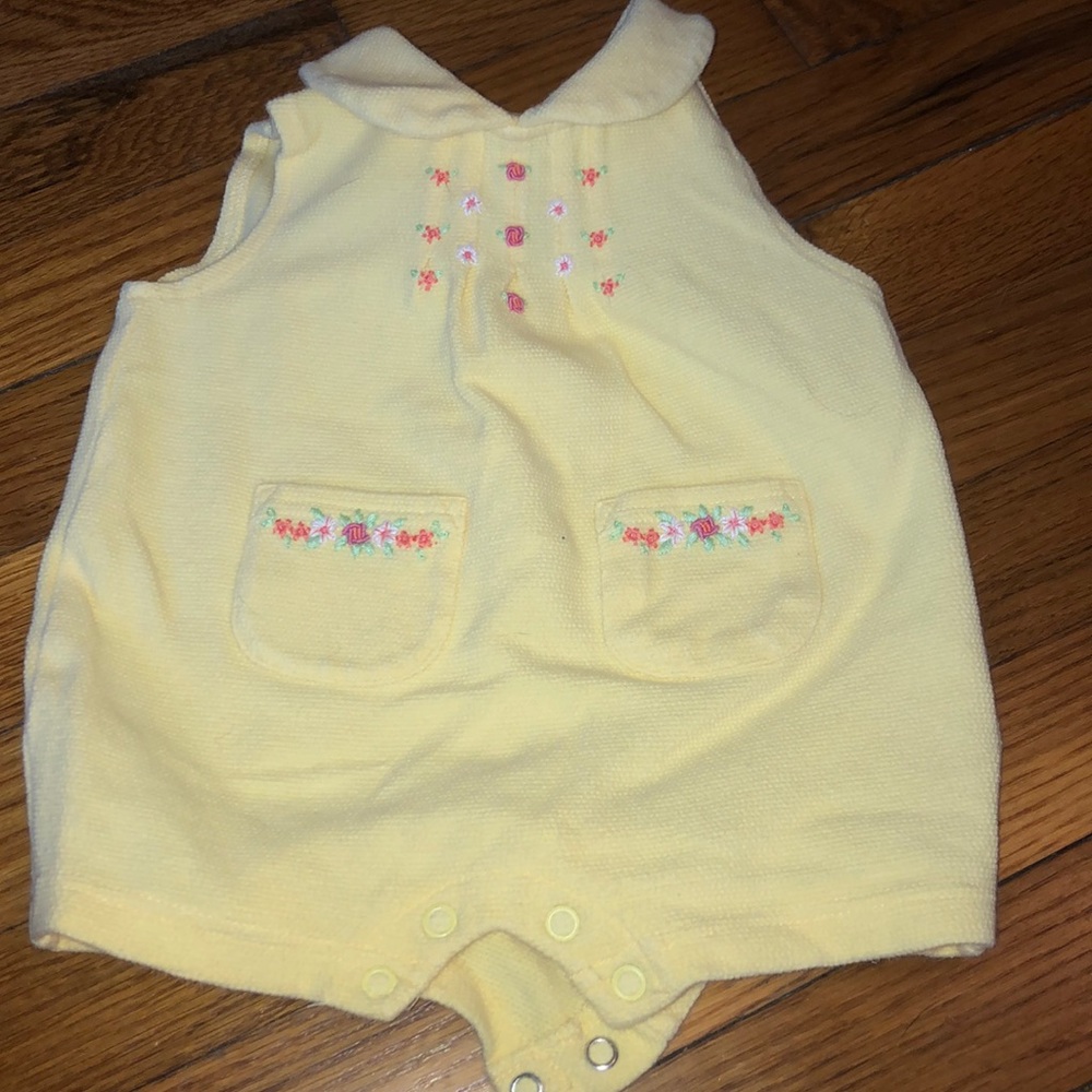 Yellow baby outfit